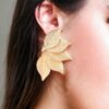 Flower Petals Gold Plated Earrings