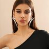 Big Fancy Silver Plated Fashion Earrings