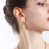 Big Fancy Gold Plated Fashion Earrings