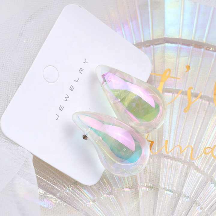 Multi Shade Tea Drop Earrings