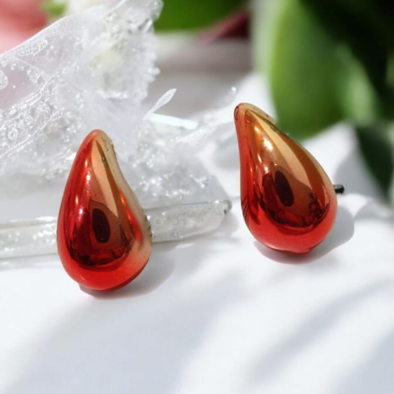 Golden Tea Drop Earrings - Image 3