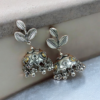 Oxidised Leaf Jhumka Earrings