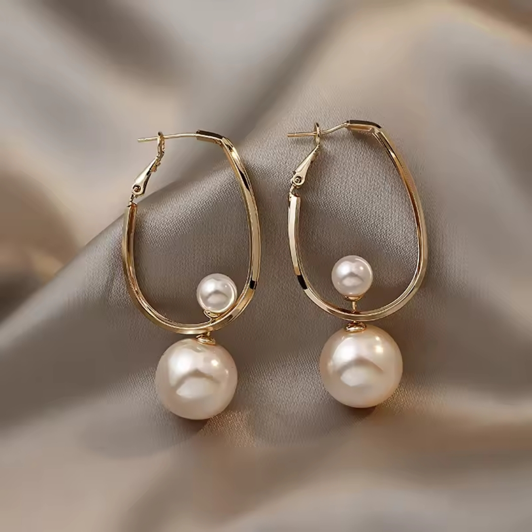 Pearl Hoop Earrings