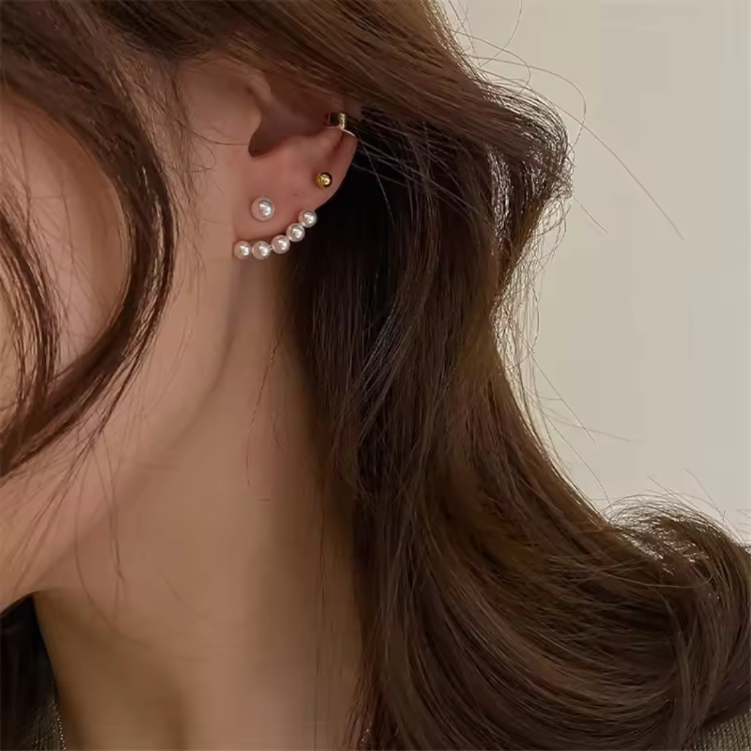 Pearl Ear Jacket Earrings. - Image 2