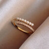 Pearl and Diamond Wrap Ring