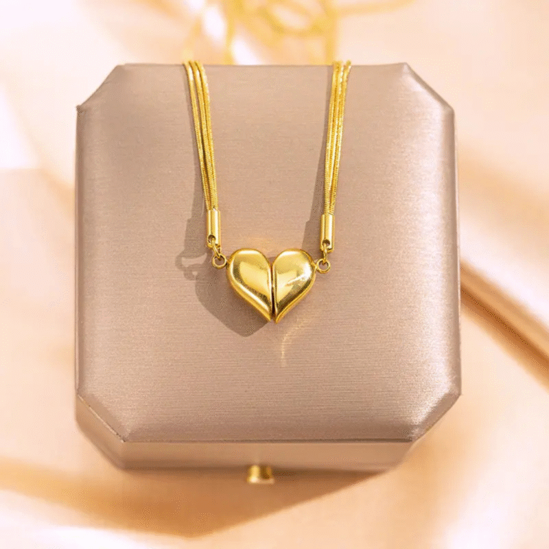 294 Magnetic Heart Necklace or Magnetic Heart Pendant Necklace. - Image 3