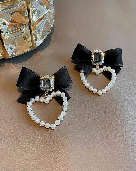 KA39 black and white earrings - Image 2