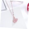 Rose Gold-Plated Pink Crystal Swan Pendant Necklace