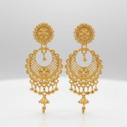 135gold jhumka earrings, - Image 3