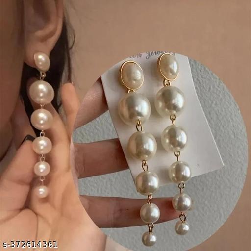 long pearl earrings - Image 2