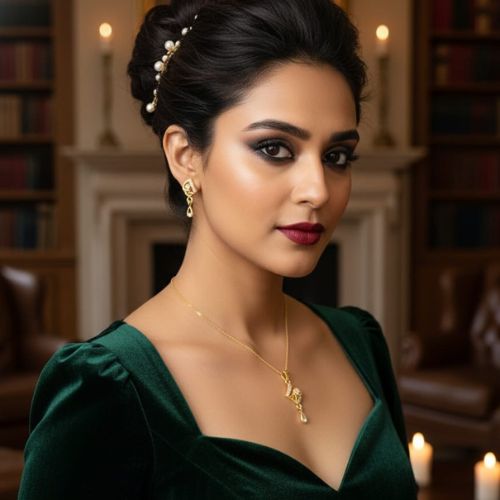 184gold-plated pendant set adorned with sparkling American Diamonds (also known as Cubic Zirconia)