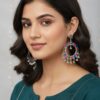 315 Multi-color Oxidised Jhumka Earrings