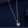192gold-toned butterfly pendant necklace