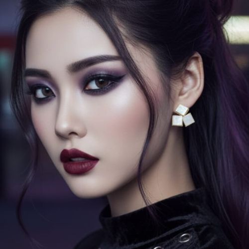 123A Square Gold-Toned Pearl Stud Earrings with Rope Twist Border.