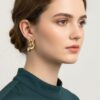 157gold-plated drop earrings