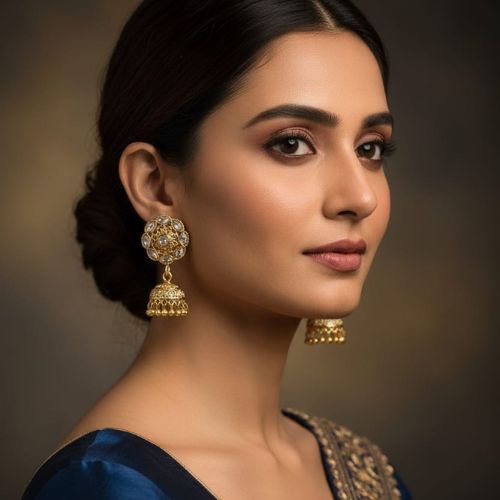 337 New oxidised jhumki