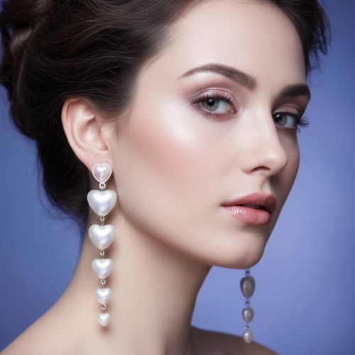 JJK 27 Long Heart Drop Earrings for Women & Girls