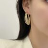 jjk 42 Glow up Gold Hoop Earrings,