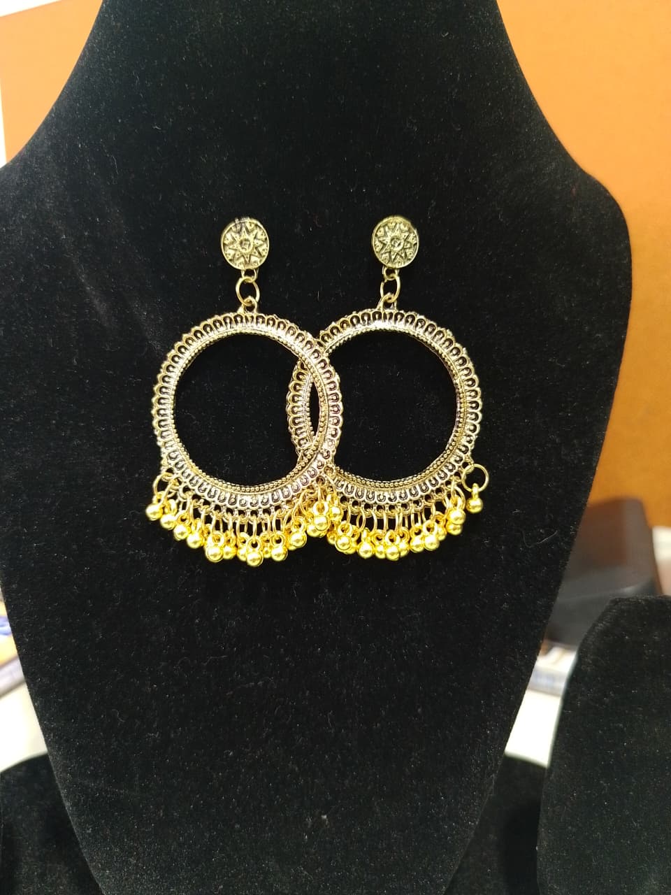 traditional Indian Jhumka earrings, - Image 2