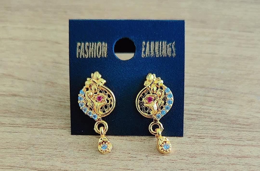 gold-plated fancy earrings
