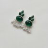 84emerald green earrings