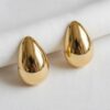 188gold-plated teardrop hoop earrings.