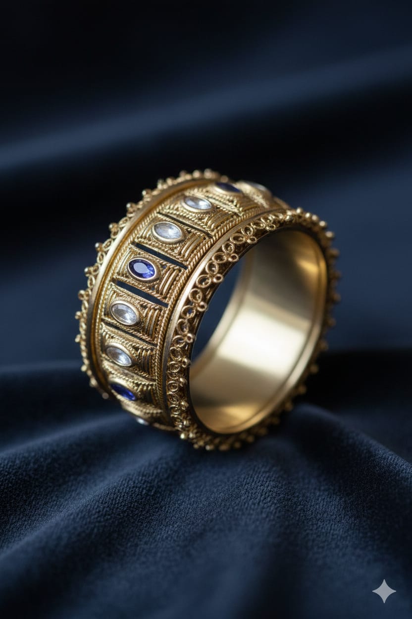 Kundan Stone and Meenakari Openable Bangle