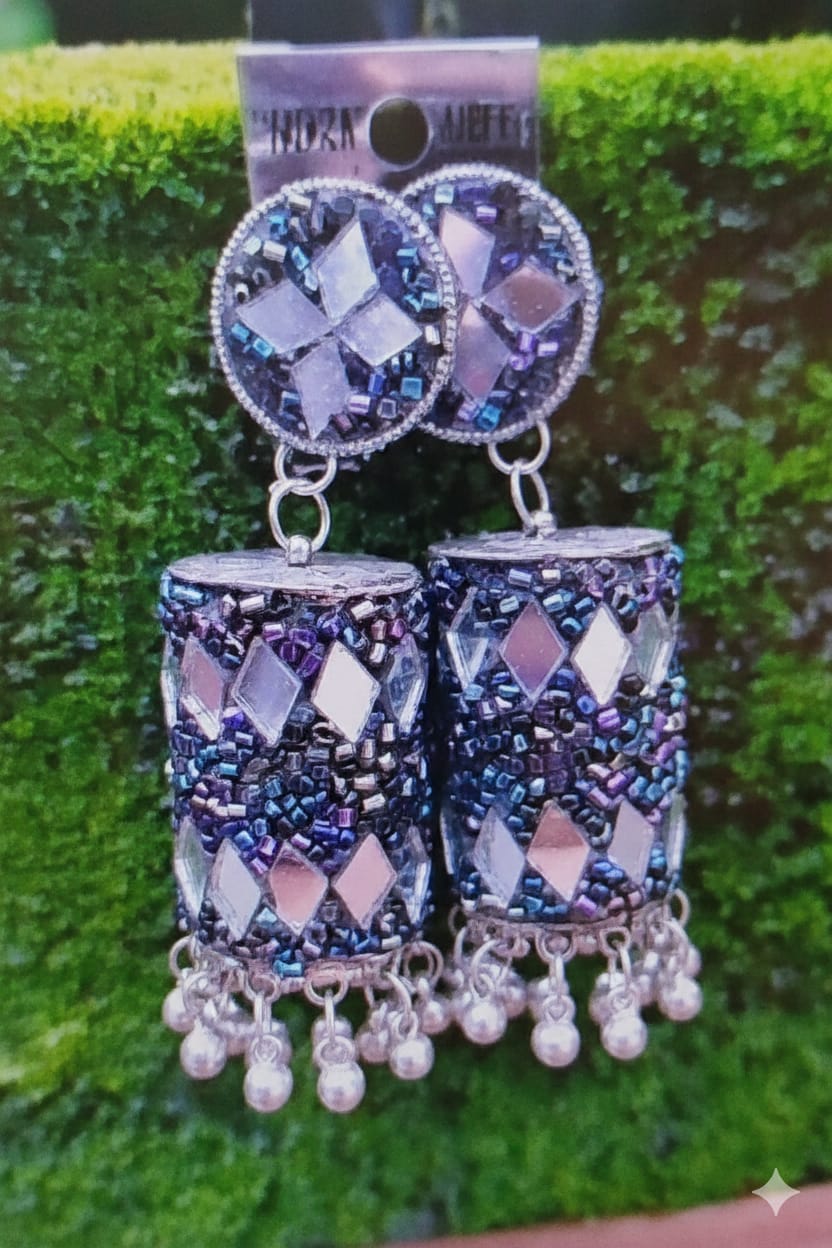 Oxidised Jhumka earrings