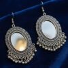 365 Oxidised Mirror Jhumki earrings,