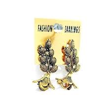 Golden Leaf Jhumki Earrings - Image 2