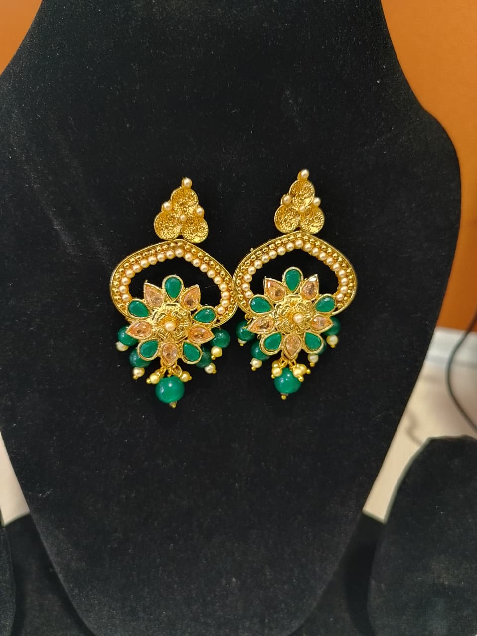 Kundan earrings. - Image 6