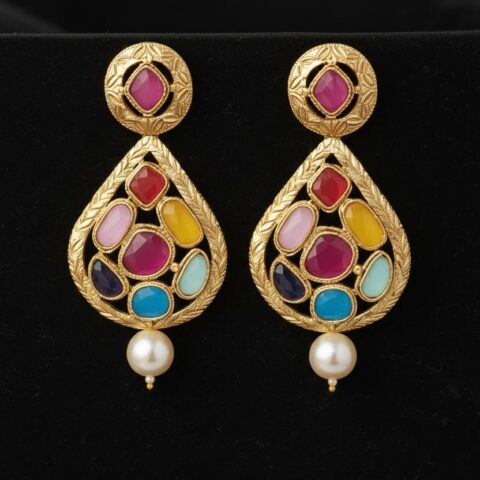 Navratan earrings