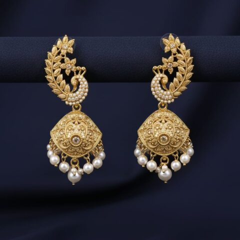 traditional Indian jhumka earrings