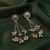 567  traditional silver-toned oxidized Kashmiri jhumka