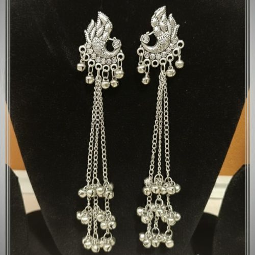 569 Tribal Peacock Jhumkis. - Image 4