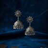 570 oxidised silver jhumka earrings