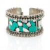 610 vintage-style silver-toned cuff bracelet